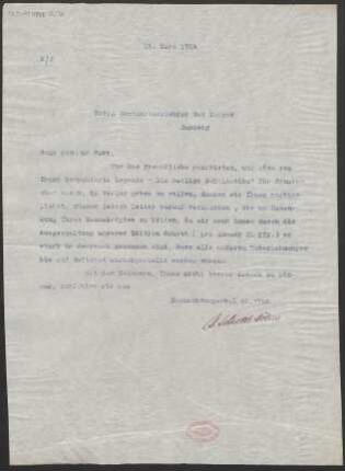 Brief an Max Burger : 14.03.1914