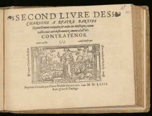 Second livre des chansons a quatre parties ... Contratenor