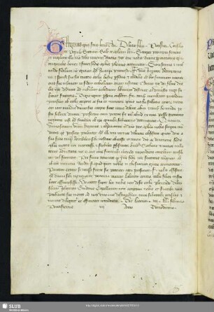 Gregorius (IX) episcopus seruus seruorum dei. Dilectis filijs, Potestati, Consilio et Populo Sutrinensi salutem et apostolicam benedictionem. Semper prompta feriens et uigilans illa uestra debet inuenirj deuotio .... consilijs et monitis diligenter et efficaciter intendatis. Datum Laterani iiii kal. Febr. Pontificatus nostri Anno Tertiodecimo [1240].