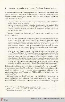 III. Von den dargestellten zu den empfundenen Leidenschaften