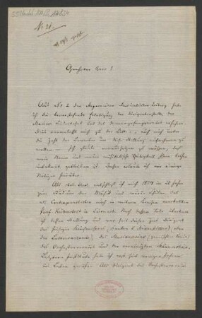 Brief an Franz Schott und Mainzer Liedertafel : 21.01.1864