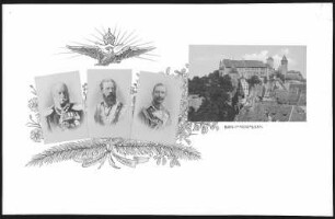 Bisingen. Burg Hohenzollern und Kaiserporträts