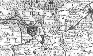 Karte der Markgrafschaft Niederlausitz, Seutter, Mitte 18. Jh.