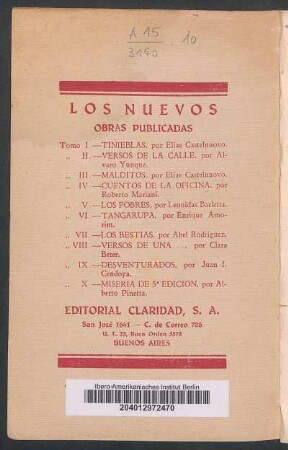 Los nuevos - Obras publicadas