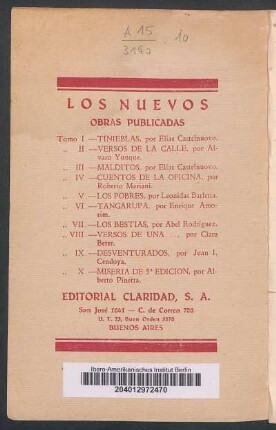 Los nuevos - Obras publicadas