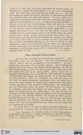 Vom deutschen Bauernhause