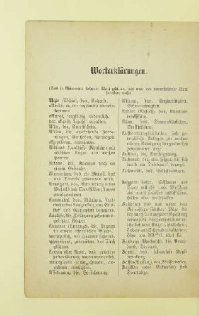 Worterklärungen