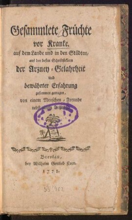 Gesammlete Früchte vor Kranke