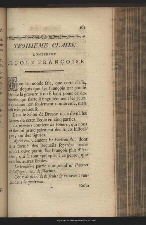 Troisieme Classe Contenant L´Ecole Francoise