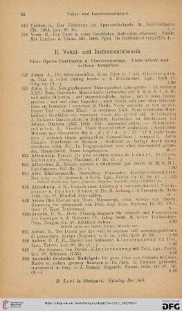 II. Vokal- und Instrumentalmusik (Nr. 920-1845)