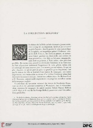 5. Pér. 11.1925: La collection Holford