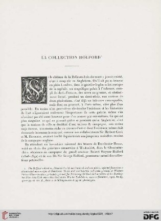 5. Pér. 11.1925: La collection Holford