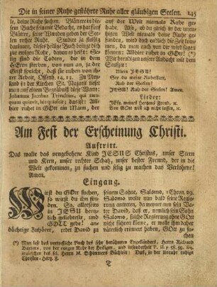 Am Fest der Erscheinung Christi