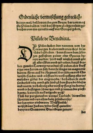 Pilule de Benedicta.