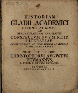 Historia Gladii Academici