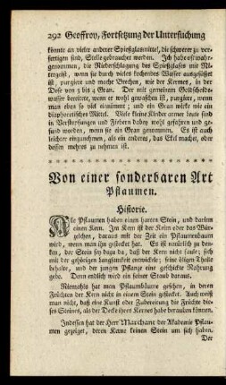 Von einer sonderbaren Art Pflaumen