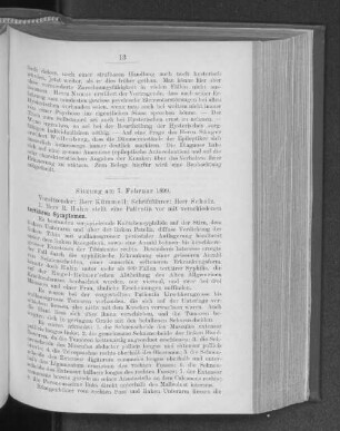 Sitzung am 7. Februar 1899.