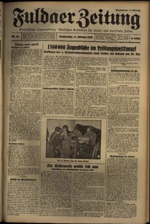 Ausgabe vom Donnerstag, den 11. Februar 1937.
