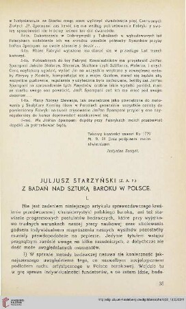 1: Z badań nad sztuką baroku w Polsce