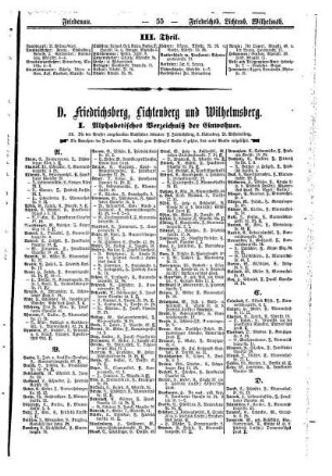 D. Friedrichsberg, Lichtenberg und Wilhelmsberg