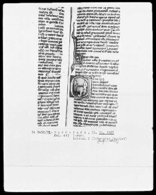 Biblia sacra mit Missale — Initiale E mit lehrendem Prophet, Folio 413recto