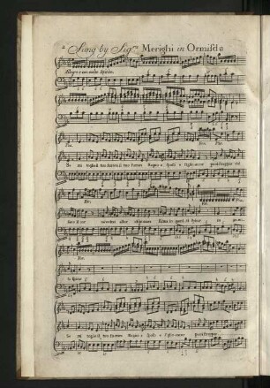 Sung by Sig.ra Merighi in Ormilda