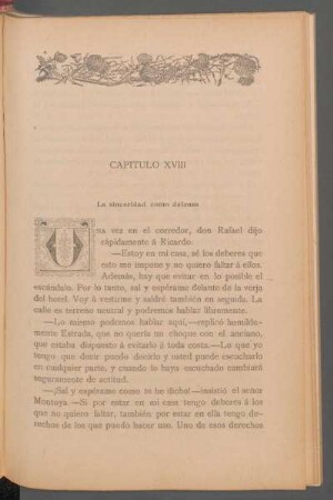 Capítulo XVIII - La sinceridad como defensa