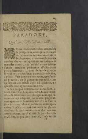 Paradoxe de L'amitie´.