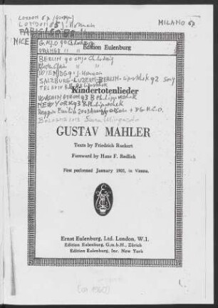 Kindertotenlieder