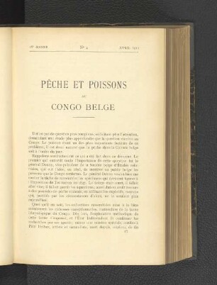 Pêche Et Poissons Au Congo Belge.