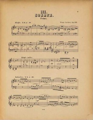 Drei Sonaten für die Orgel. 3, In a-Moll op. 177