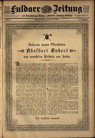 Ausgabe vom Montag, den 18. Juli 1898.