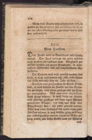XXII. Vom Hanfbau