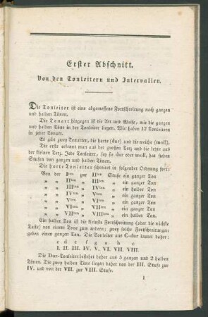 Erster Abschnitt: Von den Tonleitern und Intervallen