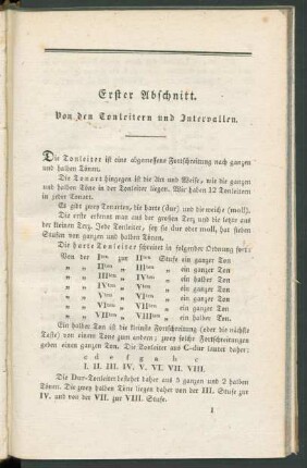 Erster Abschnitt: Von den Tonleitern und Intervallen