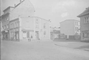 Güstrow. Gleviner Straße. Straßenbild mit Einmündung Lange Straße