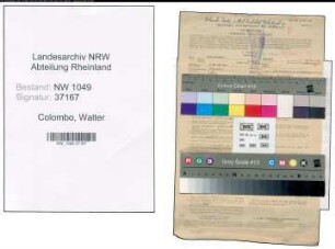 Entnazifizierung Walter Colombo , geb. 09.08.1910 (Architekt)