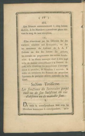 Section Troisième.