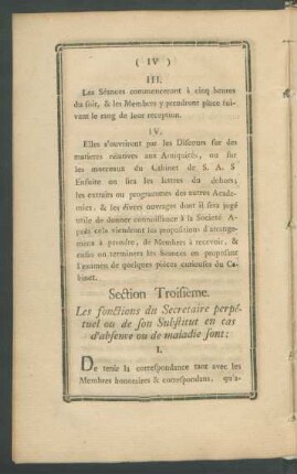 Section Troisième.
