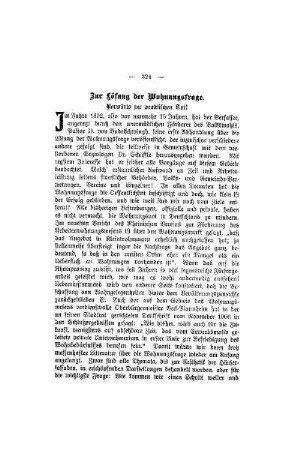 Zur Lösung der Wohnungsfrage