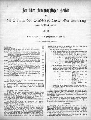 No. 18, 3. Mai 1888