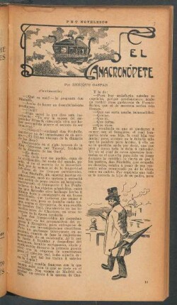 El anacronópete : PBT novelesco