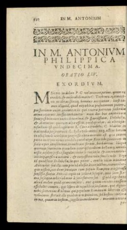 In M. Antonium Philippica Undecima. Oratio LIV.