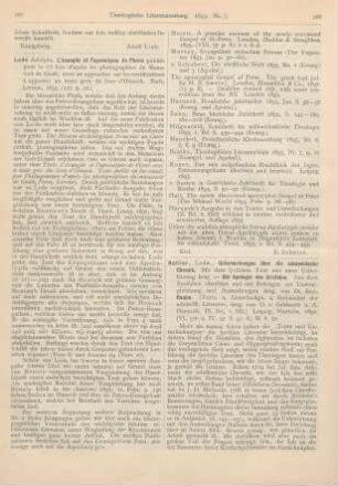 187-188 [Rezension] Lods, Adolphe, L‘évangile et l‘apocalypse de Pierre publiés pour la 1re fois d‘après les photographies du Manuscrit de Gizéh, avec un appendice sur les rectifications a apporter au texte grec du livre d‘Hénoch