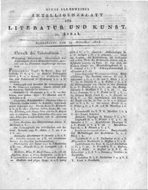 Chronik der Universitäten.