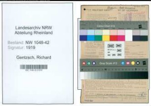 Entnazifizierung Richard Gentzsch , geb. 21.02.1899 (Drogist)