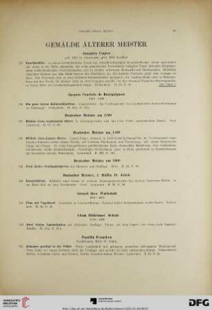 Gemälde älterer Meister (Nr. 725-766)