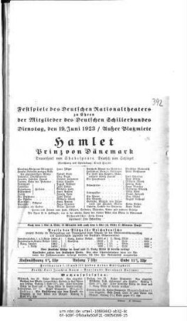 Hamlet Prinz von Dänemark