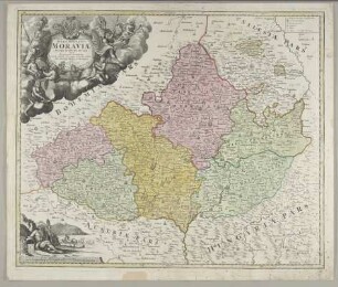 Tabula Generalis Marchionatus Moraviae In Sex Circulos Divisae : Cum Privilegio Sac. Caes. Maiestatis