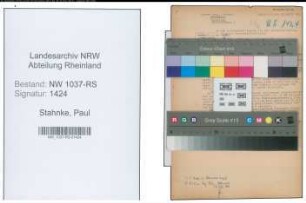 Entnazifizierung Paul Stahnke , geb. 27.03.1891 (Lehrer)